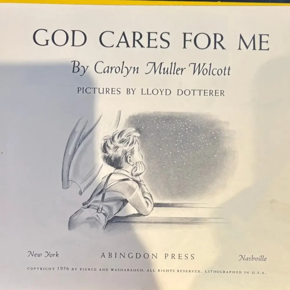 VTG 1956 God Cares for Me Book by Carolyn M. Wolcott, HC